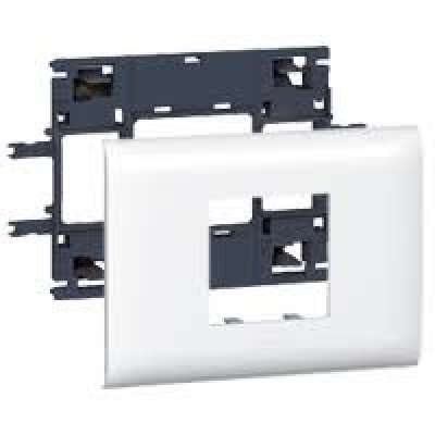 Support Mosaic simple (2 modules) pour goulotte avec couvercle L=85mm DLP Design Legrand