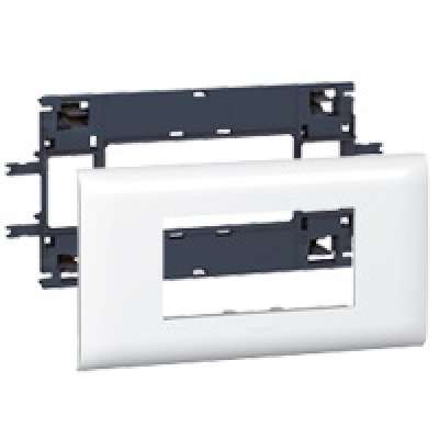 Support Mosaic double (4 modules) pour goulotte avec couvercle L=85mm DLP Design Legrand