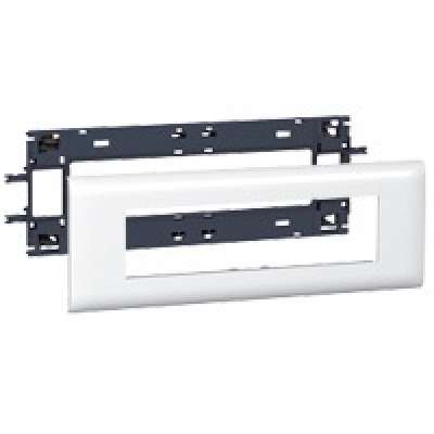 Support Mosaic quadruple (8 modules) pour goulotte avec couvercle L=85mm DLP Design Legrand