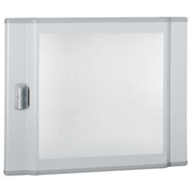 Porte galbée vitrée Ht=450 pour coffrets 2 rangées XL³ 160/400 Legrand