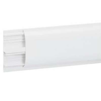 Plinthe 2 compartiments avec couvercle  80 x 20 x L=2000mm blanc RAL 9010 DLP Legrand