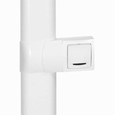 Cadre simple Oteo blanc le long du profilé pour plinthes 2 compartiments  80 x 20mm et 120 X 20mm blanc RAL 9010 DLP Legrand