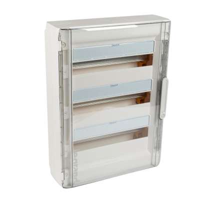 Coffret apparent  54 modules (3x18) porte transparente XL³125 Legrand