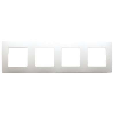 Plaque de recouvrement quadruple entraxe 71mm blanc Niloé Legrand