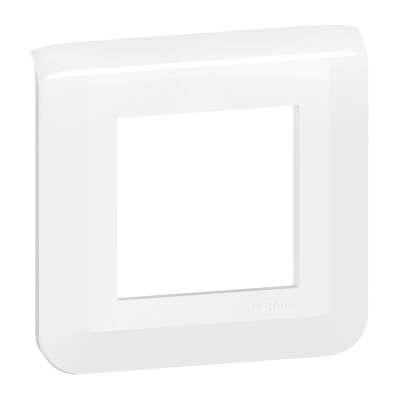 Plaque de recouvrement  1x2 modules (simple) Mosaic blanc Legrand