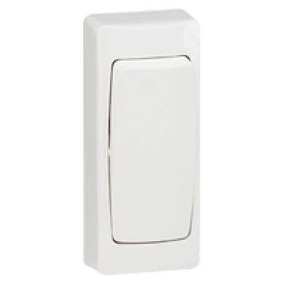 Interrupteur va-et-vient 10A - 250V compact blanc RAL 9010 Oteo Legrand