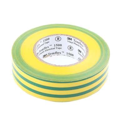 Ruban isolant électrique vinyl 19mm x 20m jaune/vert