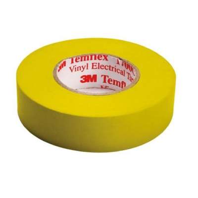 Ruban isolant électrique vinyl 19mm x 20m jaune