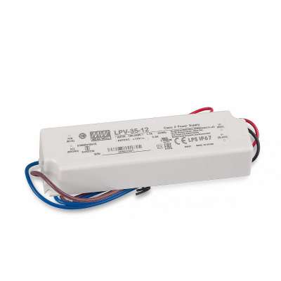 Alimentation Led 220VAC/12VDC 35W (IP67) LPV-35-12 Mean Well