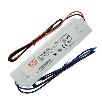 Alimentation Led 220VAC/12VDC 60W (IP67) LPV-60-12 Mean Well