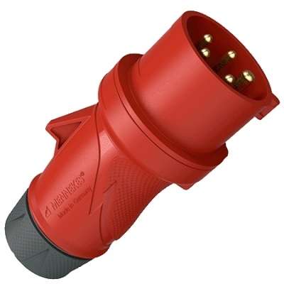 Fiche mâle CE rouge 16A/400V 3P+N+T IP44 13510 Mennekes