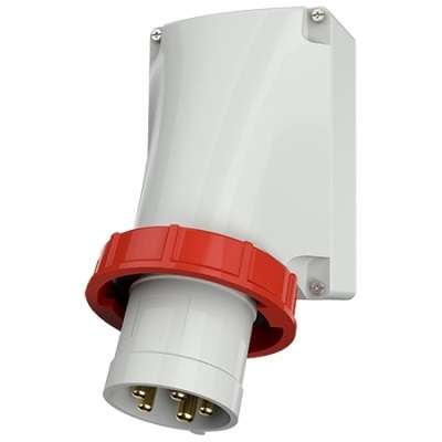 Socle de connecteur en saillie CE rouge 63A/400V 3P+N+T IP67 361 Menneckes