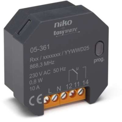 Récepteur à encastrer RF à 1 canal 3-10A va-et-vient Easywave Niko