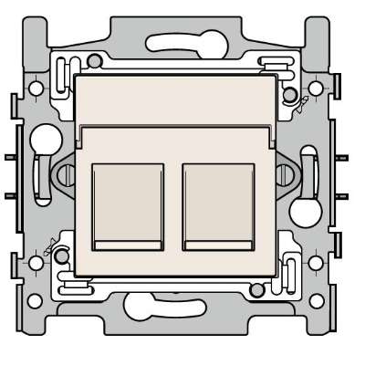 Prise téléphonique double RJ11 (UTP5E) Original crème Niko