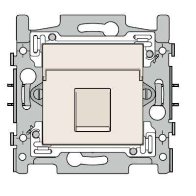 Prise informatique simple RJ45 (UTP5E) Original crème Niko