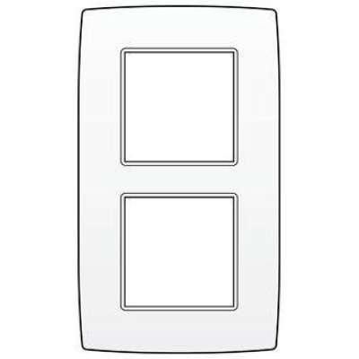 Plaque de recouvrement double entraxe 60mm vertical Original blanc Niko 