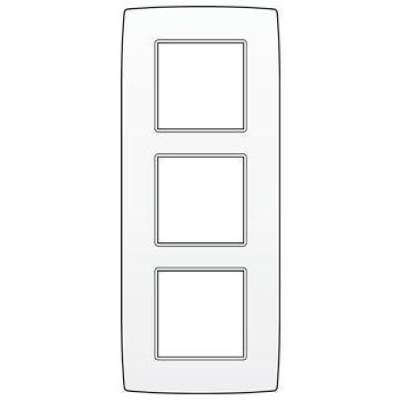 Plaque de recouvrement triple entraxe 60mm vertical Original blanc Niko 