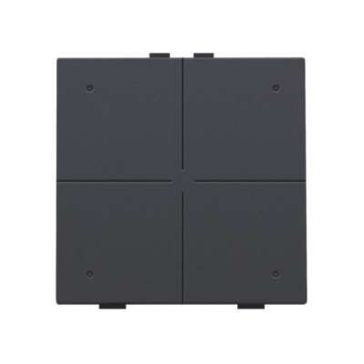 Commande d'éclairage quadruple avec Led et touches Intense Anthracite Home Control® Niko