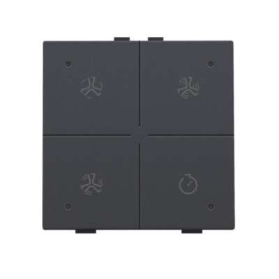 Commande de ventilation avec Led touches Intense Anthracite Home Control® Niko