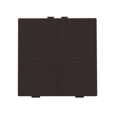 Commande d'éclairage quadruple avec touches Intense Dark Brown Home Control® Niko