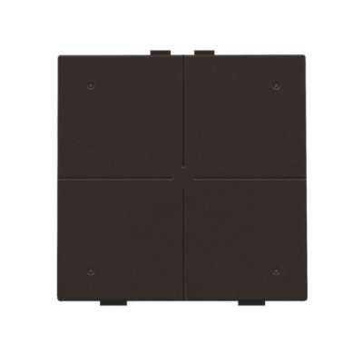 Commande d'éclairage quadruple avec Led et touches Intense Dark Brown Home Control® Niko