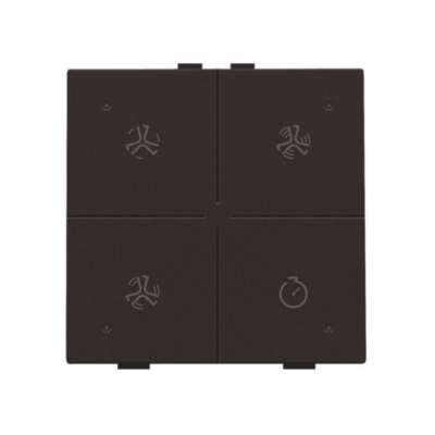 Commande de ventilation avec Led touches Intense Dark Brown Home Control® Niko