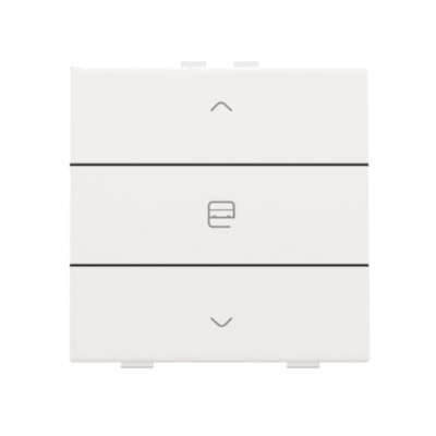 Commande de moteur simple avec touche Pure White Steel Home Control® Niko