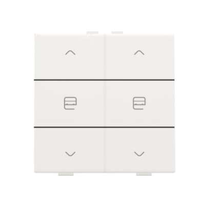 Commande de moteur double avec touches Pure White Steel Home Control® Niko