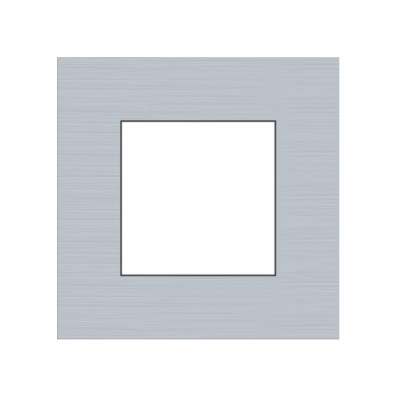 Plaque de recouvrement simple Pure Alu Grey Niko 