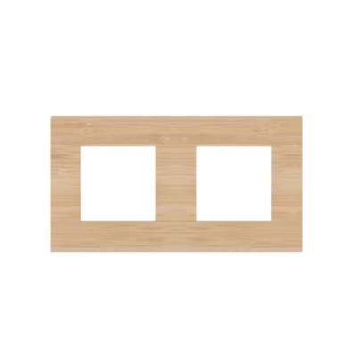 Plaque de recouvrement double entraxe 71mm Pure Bamboo Niko