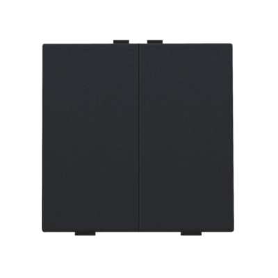 Commande d'éclairage double avec touches black coated Home Control® Niko