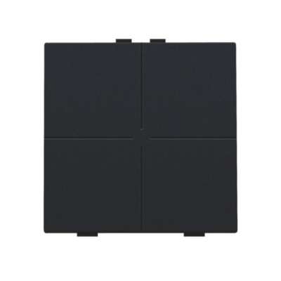 Commande d'éclairage quadruple avec touches black coated Home Control® Niko