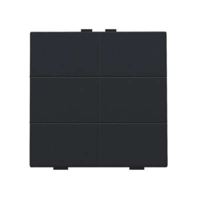 Commande d'éclairage sextuple avec touches black coated Home Control® Niko