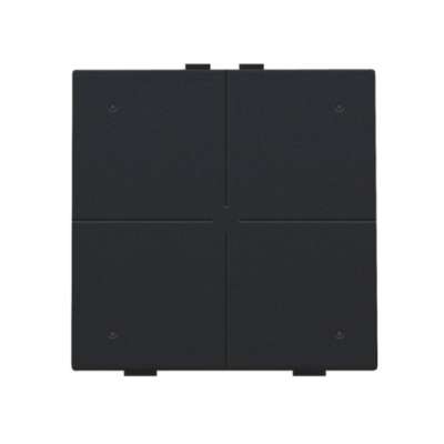 Commande d'éclairage quadruple avec Led et touches black coated Home Control® Niko