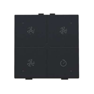 Commande de ventilation avec Led touches black coated Home Control® Niko