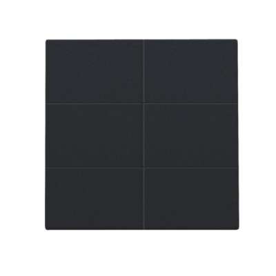 Set de finition black coated bouton-poussoir 6NO 24V Niko