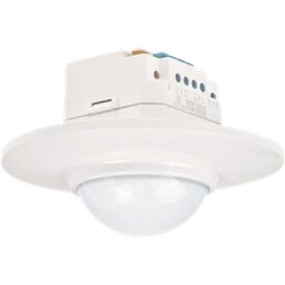 Détecteur de mouvement plafond encastré blanc 360°/16m 1 canal 10A 230V Niko