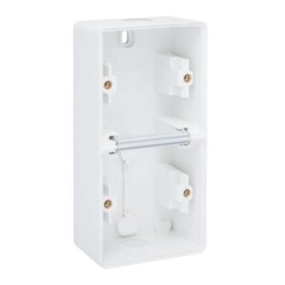 Boîtier double vertical 2x1 entrée souple New Hydro blanc Niko