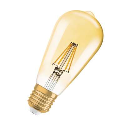 Lampe Edison Vintage 1906 Led 35 ambré Ø64/4W/2400K/230V/E27/15000h/410lm blanc chaud Osram