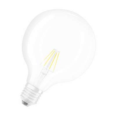 Lampe Led Parathom Retrofit Globe claire filament 60 Ø124/6W/2700K/230V/E27/15000h/806lm blanc chaud Osram