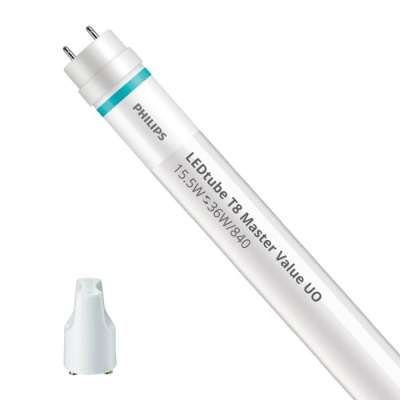 Tube Led MASTER LEDtube T8 UO 1200mm 15.5W/4000K/2500Lm/190°/60000h/G13 blanc froid Philips