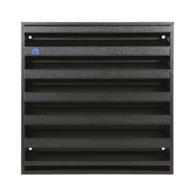 Grille murale en applique 225x225mm aluminium noir foncé RAL 9005 type 431 Renson