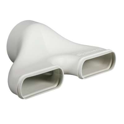 Réduction linéaire double pour conduits oblongs 2x140x64mm > Ø125mm Easyflex Renson