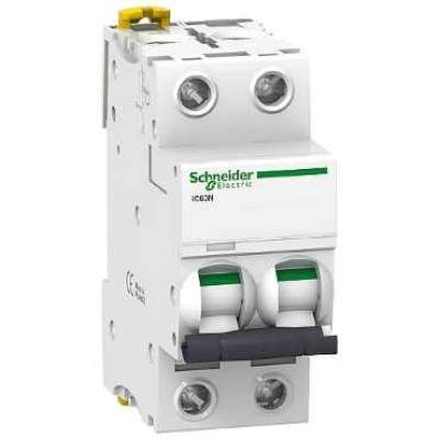 Disjoncteur IC60H - 10kA - courbe C - bipolaire 2P/63A Acti 9 Schneider Electric