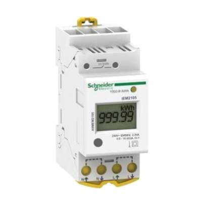 Compteur d'énergie digital DIN mononophasé 63A iEM2100 Schneider Electric