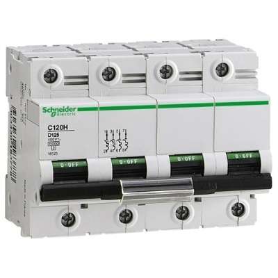 Disjoncteur Vigi C120H - 15kA - courbe C - tétrapolaire 4P/100A Schneider Electric