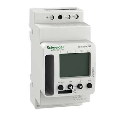 Horloge astronomique digitale 1x16A (inverseur) CCT15225 Schneider Electric