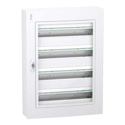 Coffret apparent  96 modules (4x24) porte transparente PrismaSeT XS Schneider Electric 