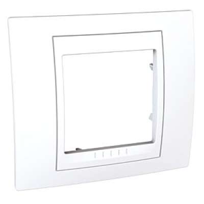 Plaque simple Unica Plus blanc Schneider Electric