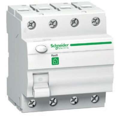 Interrupteur différentiel type A tétrapolaire 4P/40A -  30mA Resi9 Schneider Electric